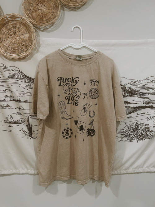 Lucky Love Oversized Mineral Tee